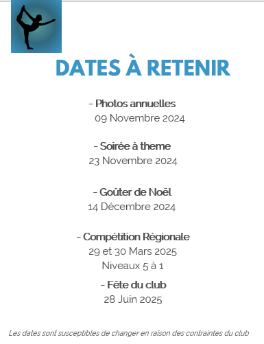 Dates à retenir 