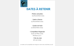 Dates à retenir 